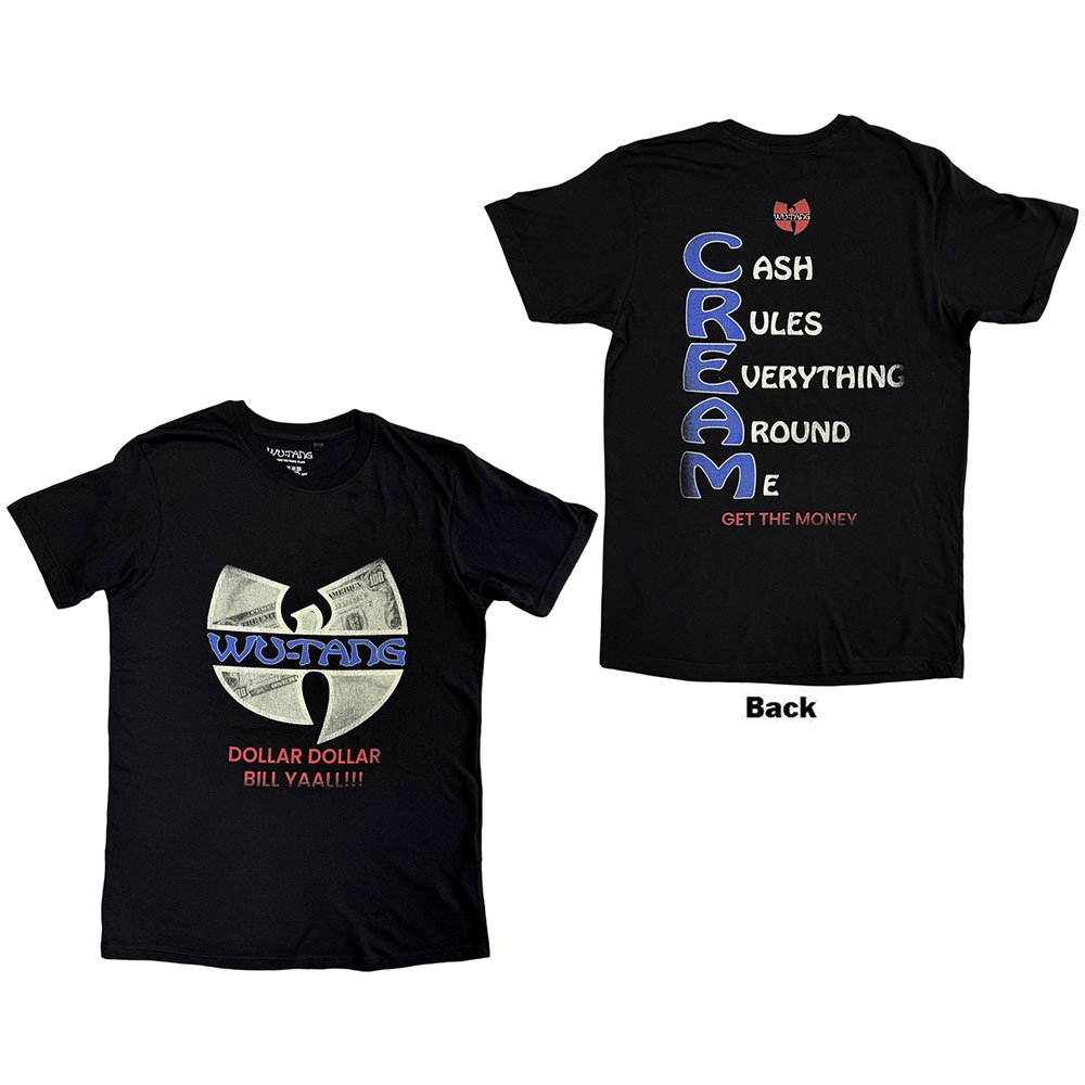 WuTang Clan - C.R.E.A.M. Heren Tshirt - Zwart